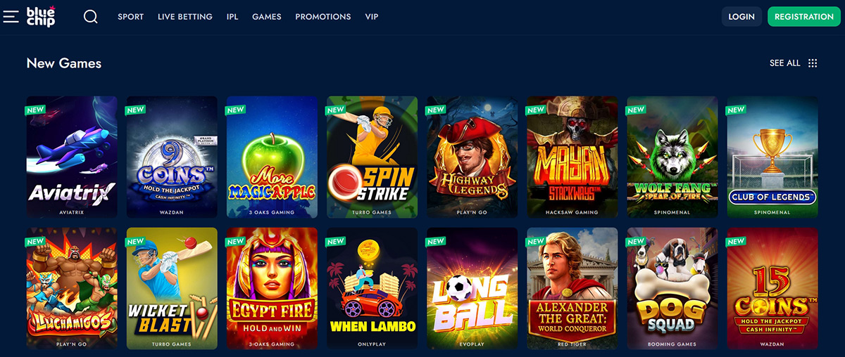 Bluechip io casino slots - new games